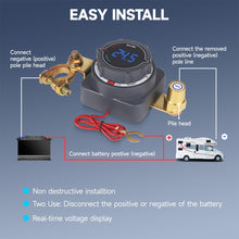 Load image into Gallery viewer, 12/24V 300A Digital Display Battery Disconnect Switch High Current Rotary Knob for Car Truck Yacht Power Protection Safety Cut Off Device