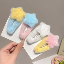 Load image into Gallery viewer, Plush Star Y2K Star Mini Star Hairpin Sweet Child Handmade Cute BB Pins Hairpin Headwear Hair Accessories Women Girls