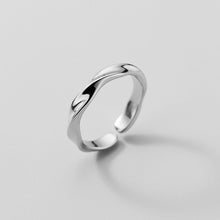 Load image into Gallery viewer, Mobius Wave Ring Silver Color Alloy Open Ring For Women Simple Retro Men Jewelry Trend Accessories