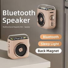 Load image into Gallery viewer, Magnetic Wireless Bluetooth Speaker Sleep Night Light with Back Clip Retro Desktop Clock
