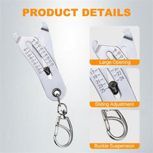Load image into Gallery viewer, 1PC Portable Precision Thread Size Checker with Keychain Multiple Thread Sizes Quick Identification Professional Measuring Tool for Mechanics
