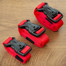 Load image into Gallery viewer, 2PCS 0.6/1/1.5M Adjustable Nylon Binding Straps Outdoor Hiking Backpack Luggage Buckle-Type Fastening Straps