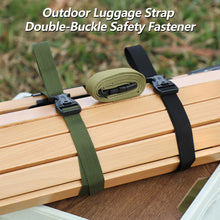 Load image into Gallery viewer, 1PC 135*2.5CM Outdoor Camping Adjustable Handle Strap Double Insurance Buckle Belt for Luggage Camping Hiking Supplies