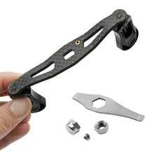 Load image into Gallery viewer, Carbon Fiber Baitcasting Reel Handle Lightweight Electroplated Hollow Knob Handlebar Fishing Reel Modification Supplies