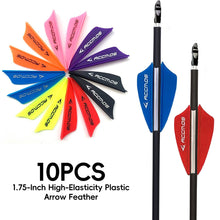 Load image into Gallery viewer, 10PCS 1.75-Inch High-Elastic Plastic Shield Archery Vanes Enhanced Flight Stability Trajectory Correction Bow Arrow Accessories