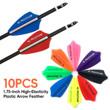 Load image into Gallery viewer, 10PCS 1.75-Inch High-Elastic Plastic Shield Archery Vanes Enhanced Flight Stability Trajectory Correction Bow Arrow Accessories