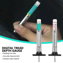 Load image into Gallery viewer, Car Tire Tyre Depth Gauge Meter Digital Thickness Pattern Ruler Measuring Pen Auto 25MM Tread Mark Measuring Tool