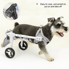 Load image into Gallery viewer, 2-Wheel/4-Wheel Pet Dog Wheelchair Fully Adjustable Rear Wheelchairs for Hind Limb Paralyzed Pet Handicapped Hind Legs Dogs Disabled Dog Cat Teddy Pet Bracket