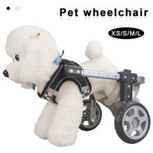 Load image into Gallery viewer, 2-Wheel/4-Wheel Pet Dog Wheelchair Fully Adjustable Rear Wheelchairs for Hind Limb Paralyzed Pet Handicapped Hind Legs Dogs Disabled Dog Cat Teddy Pet Bracket