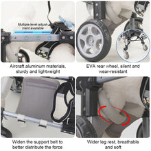 Load image into Gallery viewer, 2-Wheel/4-Wheel Pet Dog Wheelchair Fully Adjustable Rear Wheelchairs for Hind Limb Paralyzed Pet Handicapped Hind Legs Dogs Disabled Dog Cat Teddy Pet Bracket