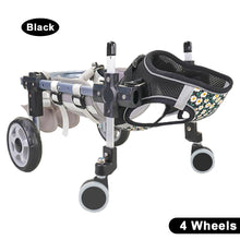 Load image into Gallery viewer, 2-Wheel/4-Wheel Pet Dog Wheelchair Fully Adjustable Rear Wheelchairs for Hind Limb Paralyzed Pet Handicapped Hind Legs Dogs Disabled Dog Cat Teddy Pet Bracket