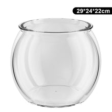 Load image into Gallery viewer, Transparent Round Ornamental Fish Tank Clear Guppy Tank Goldfish Small Fish Bowl Home Desk Decor Aquarium Hydroponic Planter
