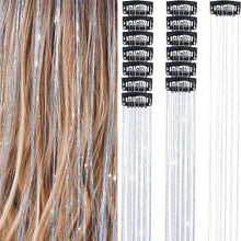 Load image into Gallery viewer, 1/6Pcs Colorful Long Straight Hair Pieces Synthetic Clip-in Hair Extensions Synthetic High Temperature Fiber Wig for Daily Use Party