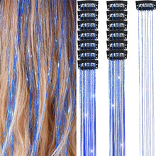 Load image into Gallery viewer, 1/6Pcs Colorful Long Straight Hair Pieces Synthetic Clip-in Hair Extensions Synthetic High Temperature Fiber Wig for Daily Use Party