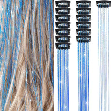 Load image into Gallery viewer, 1/6Pcs Colorful Long Straight Hair Pieces Synthetic Clip-in Hair Extensions Synthetic High Temperature Fiber Wig for Daily Use Party
