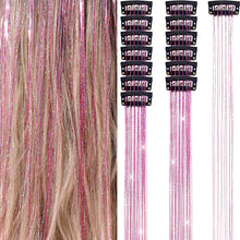Load image into Gallery viewer, 1/6Pcs Colorful Long Straight Hair Pieces Synthetic Clip-in Hair Extensions Synthetic High Temperature Fiber Wig for Daily Use Party