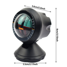 Load image into Gallery viewer, Multifunction Car Slope Inclinometer Level Tilt Gauge Indicator Slope Meter Gradient Balancer for Outdoor Camping Vehicle Compass