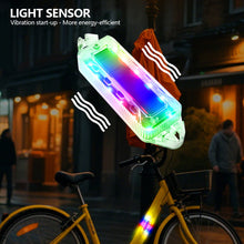 Load image into Gallery viewer, Solar Powered Car Warning Light LED Flashlight Indicator In-Night Caution Strobe Warning Light Running Lamp Clear For Motorcycle E-Bike