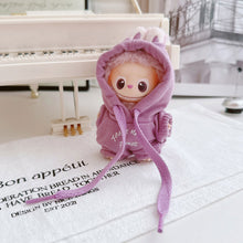 Load image into Gallery viewer, Mini Labubu Clothing Hoodie Pants For 10.5cm Labubu 4.0 The Monsters Pin for Love Series Doll Clothes Outfit Accessories