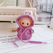 Load image into Gallery viewer, Mini Labubu Clothing Hoodie Pants For 10.5cm Labubu 4.0 The Monsters Pin for Love Series Doll Clothes Outfit Accessories