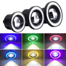 Load image into Gallery viewer, 2Pcs 30W Car Fog Lights Driving DRL Lamp COB Angel Eye 64/76/89mm Ambient Lamps Waterproof Daytime Running Bulb Headlight DC 12V