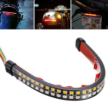 Load image into Gallery viewer, Universal Dual Color Motorcycle LED Turn Signal Light & DRL Amber White Moto Flasher Ring Fork Strip Lamp Flowing Flashing Blinker