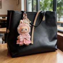 Load image into Gallery viewer, For Labubu 4.0 Clothes Sweet Pin Bow Dress with Pearl Headpiece Set Mini Plush Doll Clothing Fashion Doll Accessories Gift