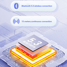 Load image into Gallery viewer, Bluetooth 5.3 Digital Display Motorcycle Helmet Bluetooth Headset Wireless Hands-free Calling & Music Player FM IPX5 Waterproof Intercom Communication System