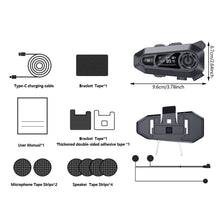 Load image into Gallery viewer, Bluetooth 5.3 Digital Display Motorcycle Helmet Bluetooth Headset Wireless Hands-free Calling & Music Player FM IPX5 Waterproof Intercom Communication System