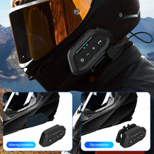 Load image into Gallery viewer, Bluetooth 5.3 Motorcycle Helmet Bluetooth Headset Wireless Hands-free Calling & Music Player IP67 Waterproof Intercom Communication System