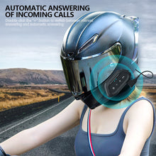 Load image into Gallery viewer, Bluetooth 5.3 Motorcycle Helmet Bluetooth Headset Wireless Hands-free Calling & Music Player IP67 Waterproof Intercom Communication System
