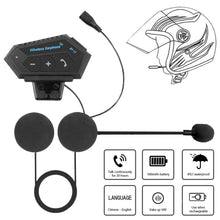 Load image into Gallery viewer, Motorcycle Helmet Bluetooth Headset Wireless Hands-free Calling & Music Player Bluetooth V4.0+EDR Waterproof Intercom Communication System for Riding