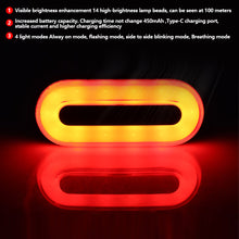 Load image into Gallery viewer, Rechargeable Motorcycle Helmet Safety Light with LED Strobe Multi-use Warning Light for Motorcycle Bicycle Cycling Taillight