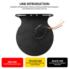 Load image into Gallery viewer, Car Truck Colorful Brake Signal Lamp Triangle Sporty LED Rear Fog Light Tail Third Brake Lamp Tail Stop Strobe Light LED Light