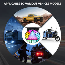 Load image into Gallery viewer, Car Truck Colorful Brake Signal Lamp Triangle Sporty LED Rear Fog Light Tail Third Brake Lamp Tail Stop Strobe Light LED Light