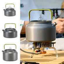 Load image into Gallery viewer, 0.8L 1.2L 1.8L Aluminum alloy Portable Outdoor Camping Coffee and Tea Kettle for Hiking Fishing Picnic Cooking Equipment