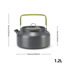 Load image into Gallery viewer, 0.8L 1.2L 1.8L Aluminum alloy Portable Outdoor Camping Coffee and Tea Kettle for Hiking Fishing Picnic Cooking Equipment