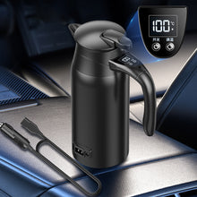 Load image into Gallery viewer, Universal 12V/24V 0.8L 1.2L Large Capacity Smart Car Heating Cup Car Electric Kettle Stainless Steel Water Boiler Thermos for Truck Travel Office Vehicle
