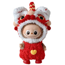 Load image into Gallery viewer, For 10.5cm Labubu Doll Clothes Red Festival Clothing Red Awakening Lion Clothing Set Dolls Accessories Cute Decoration Little Cloths
