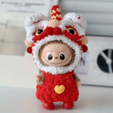 Load image into Gallery viewer, For 10.5cm Labubu Doll Clothes Red Festival Clothing Red Awakening Lion Clothing Set Dolls Accessories Cute Decoration Little Cloths