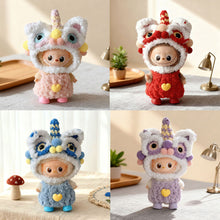 Load image into Gallery viewer, For 10.5cm Labubu Doll Clothes Red Festival Clothing Red Awakening Lion Clothing Set Dolls Accessories Cute Decoration Little Cloths