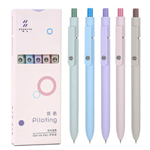Load image into Gallery viewer, 5Pcs Retro Morandi Colour Gel Pens Soft Touch Quick Dry Smooth 0.5mm Gel Ink Pen For School Writing Stationery Supplies
