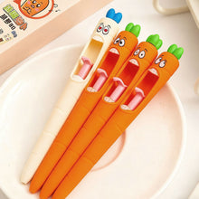 Load image into Gallery viewer, 4Pcs Carrot Funny Gel Pen Amusing Stationery Kawaii Gel Pen School Office Supplies Recreation Cute Gel Pen