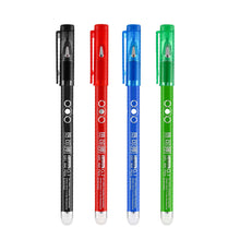 Load image into Gallery viewer, 4PCS Heat Erasable Pens Bullet Nib Colored Heat Sensitive Erasable Gel Pen 0.7MM Smooth Writing Black Blue Red Green Ink