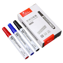 Load image into Gallery viewer, 1Pc Whiteboard Marker 2.0mm Nib Black Blue Red High-Volume Ink Office Teaching Pen Clear Handwriting & Easy Erasure