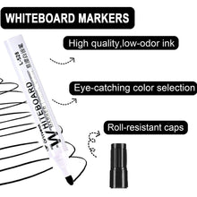 Load image into Gallery viewer, 1Pc Whiteboard Marker 2.0mm Nib Black Blue Red High-Volume Ink Office Teaching Pen Clear Handwriting & Easy Erasure