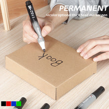 Load image into Gallery viewer, 4Pcs/Set Permanent Marker Pen Waterproof Ink Fine Point Black Blue Red Oil Ink 2-3mm Round Toe Fine Color Marker Pens