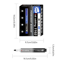 Load image into Gallery viewer, 4Pcs/Set Permanent Marker Pen Waterproof Ink Fine Point Black Blue Red Oil Ink 2-3mm Round Toe Fine Color Marker Pens