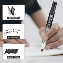 Load image into Gallery viewer, 4Pcs/Set Permanent Marker Pen Waterproof Ink Fine Point Black Blue Red Oil Ink 2-3mm Round Toe Fine Color Marker Pens