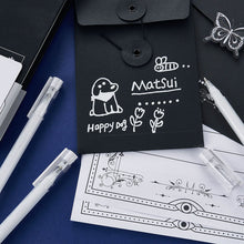Load image into Gallery viewer, Creative White Ink Gel Pen 1mm Highlight Marker Pen for Student Stationery Drawing Art Writing School Supplies